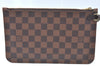 Authentic Louis Vuitton Damier Neverfull Pouch Purse Clutch Bag LV K4386