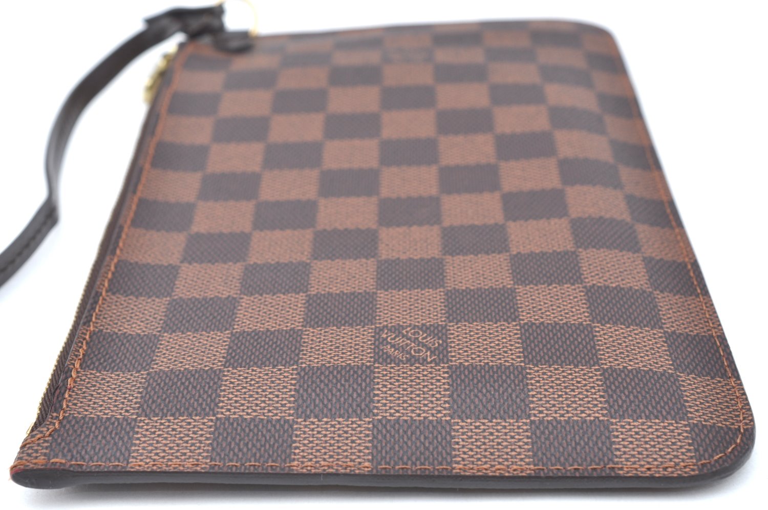 Authentic Louis Vuitton Damier Neverfull Pouch Purse Clutch Bag LV K4386