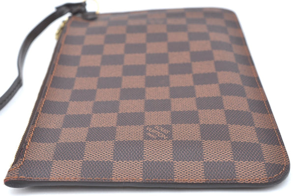 Authentic Louis Vuitton Damier Neverfull Pouch Purse Clutch Bag LV K4386