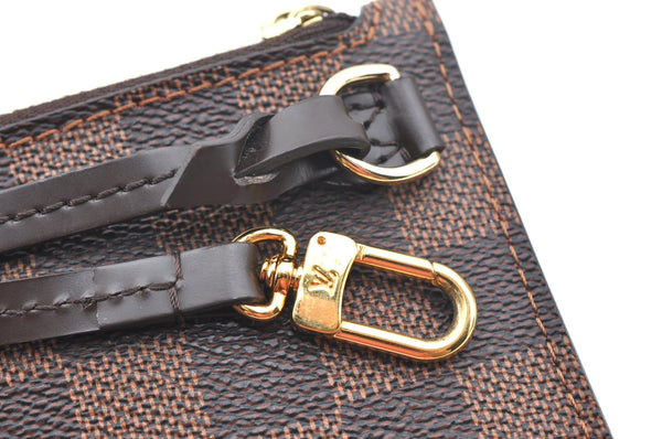 Authentic Louis Vuitton Damier Neverfull Pouch Purse Clutch Bag LV K4386