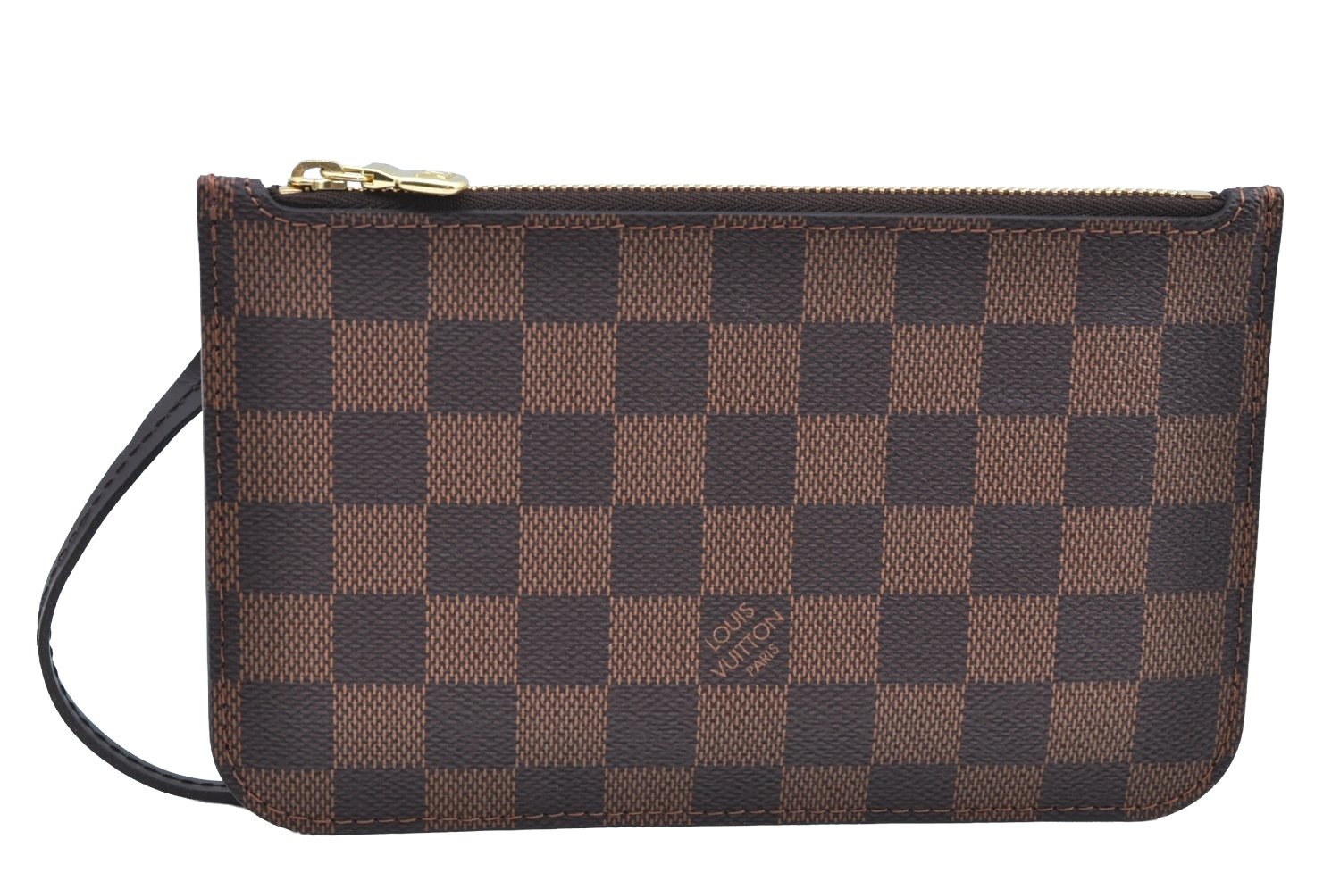 Authentic Louis Vuitton Damier Neverfull Pouch Purse Clutch Bag LV K4387