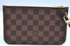 Authentic Louis Vuitton Damier Neverfull Pouch Purse Clutch Bag LV K4387