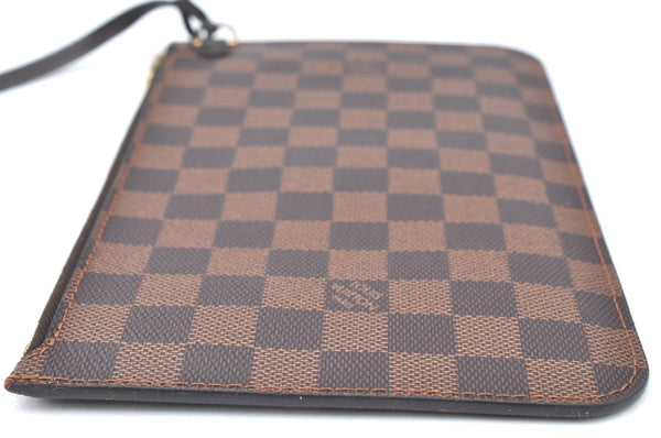 Authentic Louis Vuitton Damier Neverfull Pouch Purse Clutch Bag LV K4388