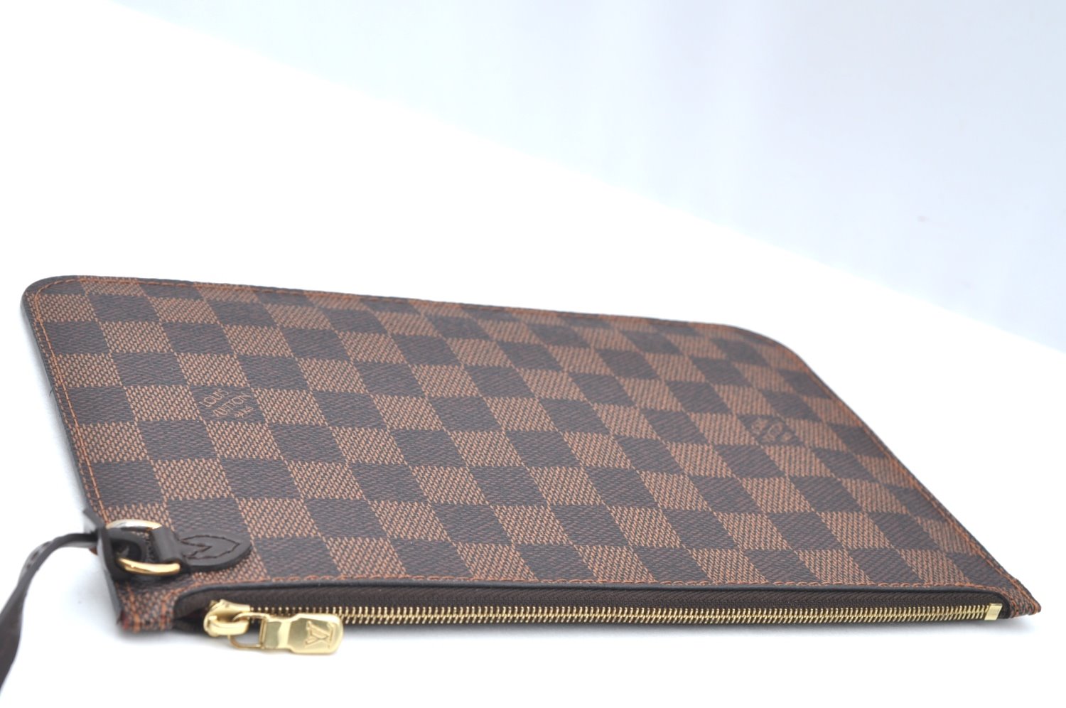 Authentic Louis Vuitton Damier Neverfull Pouch Purse Clutch Bag LV K4388