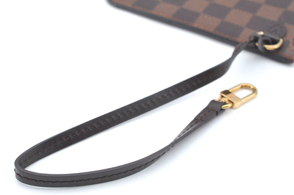 Authentic Louis Vuitton Damier Neverfull Pouch Purse Clutch Bag LV K4388