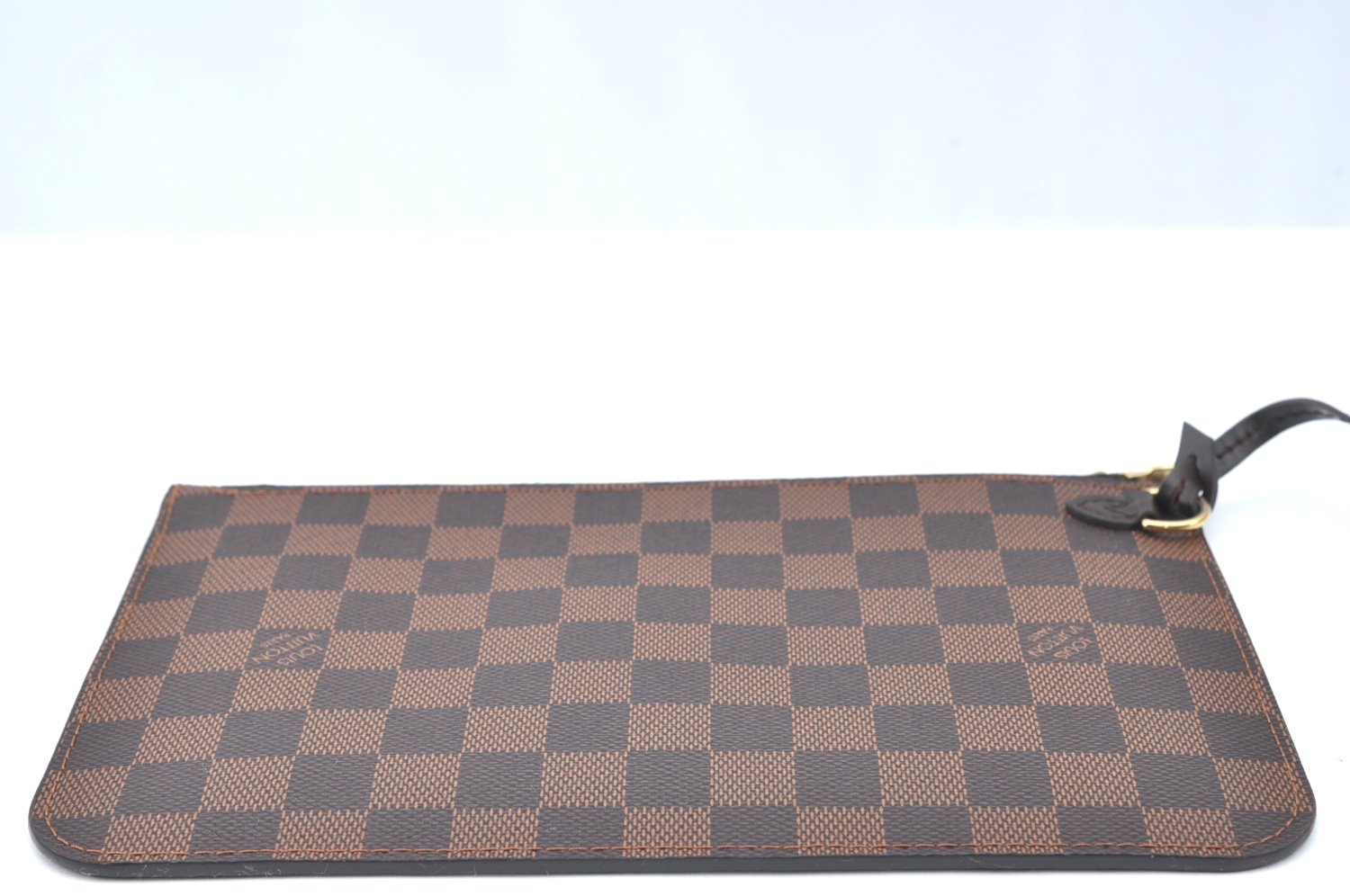 Authentic Louis Vuitton Damier Neverfull Pouch Purse Clutch Bag LV K4388