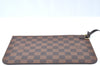 Authentic Louis Vuitton Damier Neverfull Pouch Purse Clutch Bag LV K4388