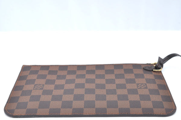 Authentic Louis Vuitton Damier Neverfull Pouch Purse Clutch Bag LV K4388