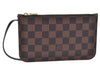 Authentic Louis Vuitton Damier Neverfull Pouch Purse Clutch Bag LV K4389