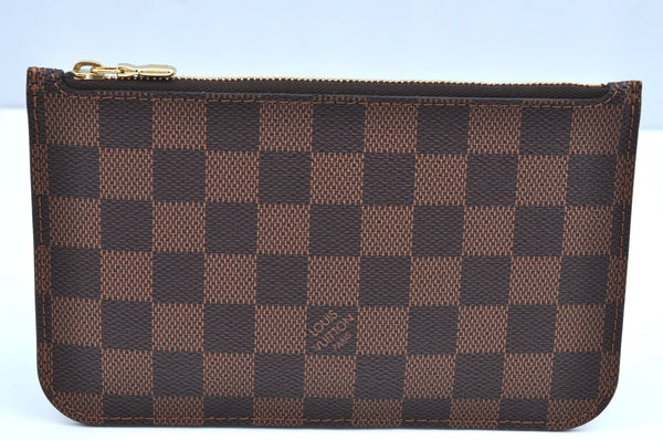Authentic Louis Vuitton Damier Neverfull Pouch Purse Clutch Bag LV K4389