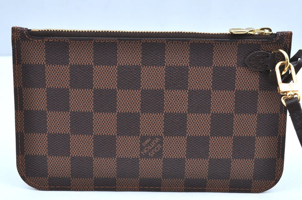 Authentic Louis Vuitton Damier Neverfull Pouch Purse Clutch Bag LV K4389