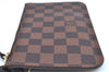 Authentic Louis Vuitton Damier Neverfull Pouch Purse Clutch Bag LV K4389