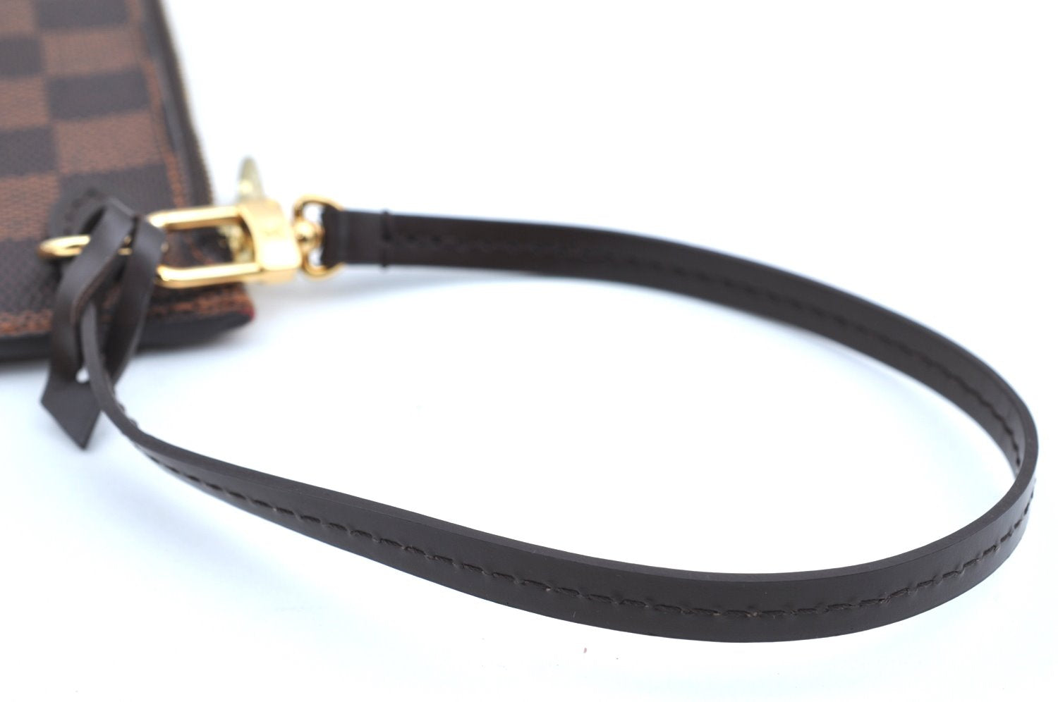 Authentic Louis Vuitton Damier Neverfull Pouch Purse Clutch Bag LV K4389