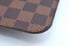 Authentic Louis Vuitton Damier Neverfull Pouch Purse Clutch Bag LV K4389