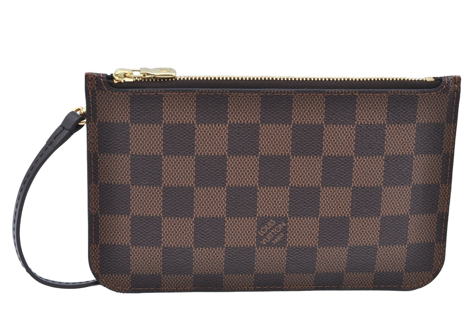 Authentic Louis Vuitton Damier Neverfull Pouch Purse Clutch Bag LV K4390