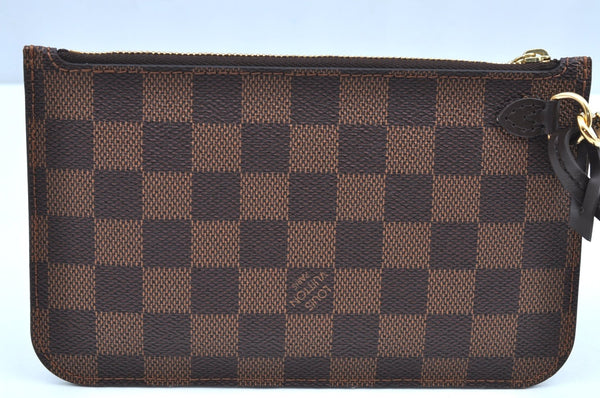 Authentic Louis Vuitton Damier Neverfull Pouch Purse Clutch Bag LV K4390