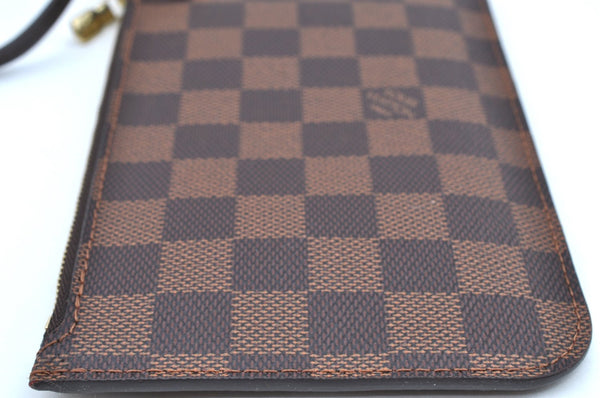 Authentic Louis Vuitton Damier Neverfull Pouch Purse Clutch Bag LV K4390