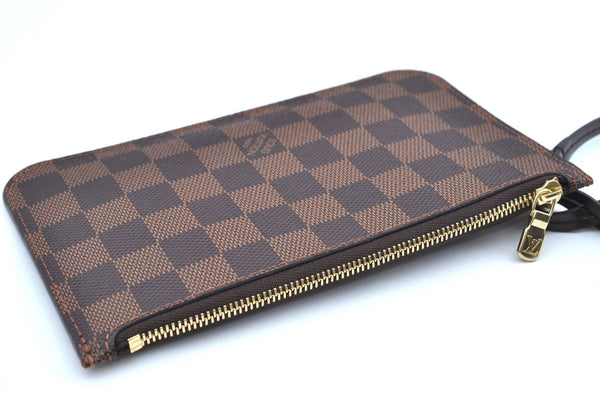 Authentic Louis Vuitton Damier Neverfull Pouch Purse Clutch Bag LV K4390