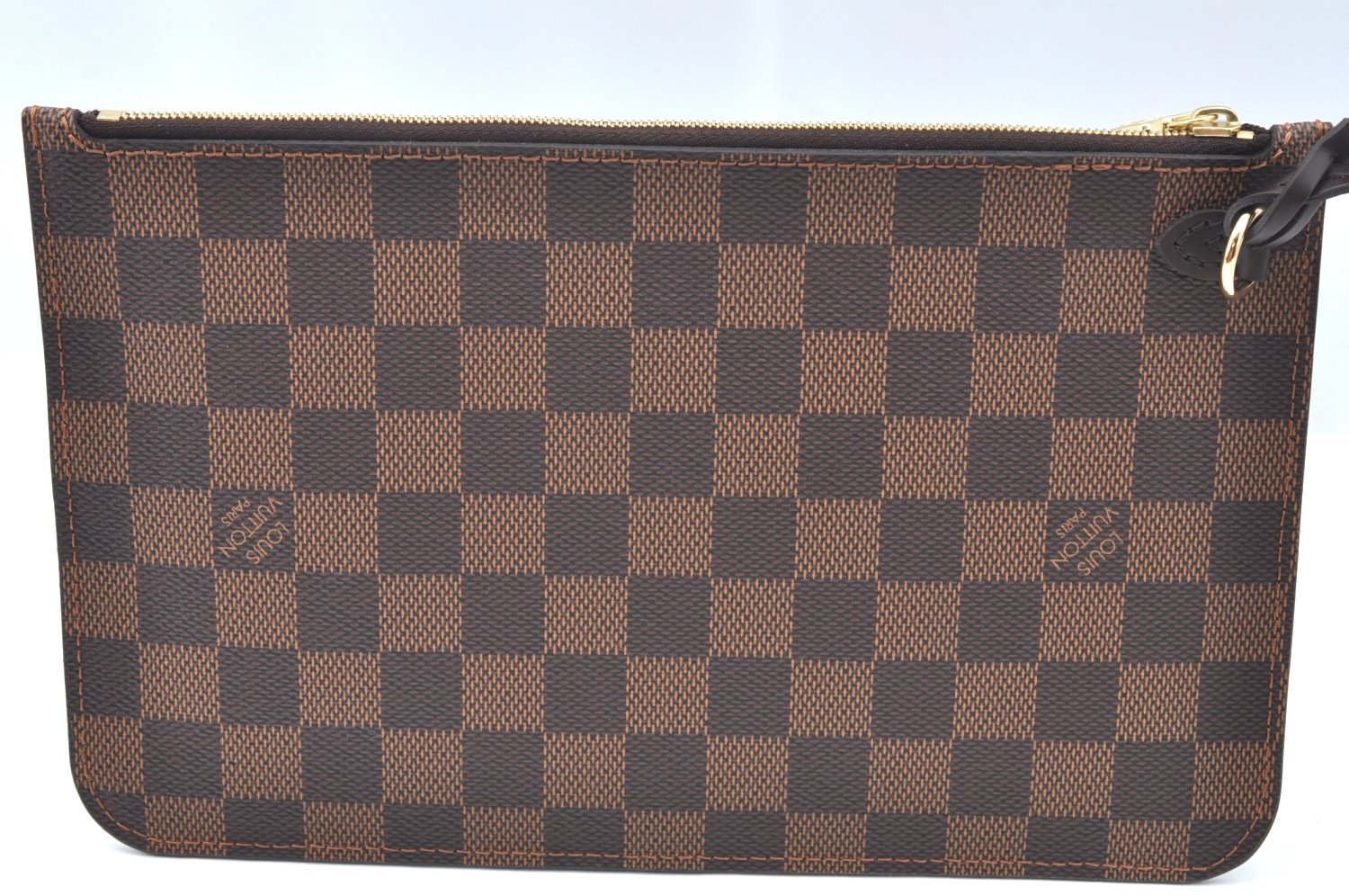 Authentic Louis Vuitton Damier Neverfull Pouch Purse Clutch Bag LV K4391