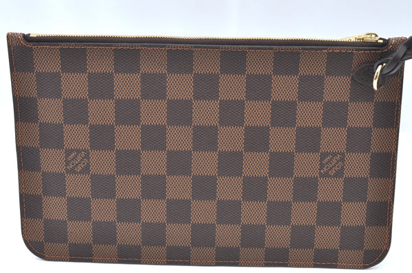 Authentic Louis Vuitton Damier Neverfull Pouch Purse Clutch Bag LV K4391