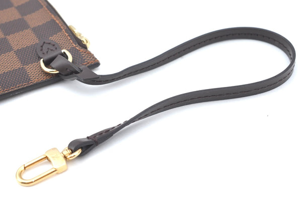 Authentic Louis Vuitton Damier Neverfull Pouch Purse Clutch Bag LV K4391