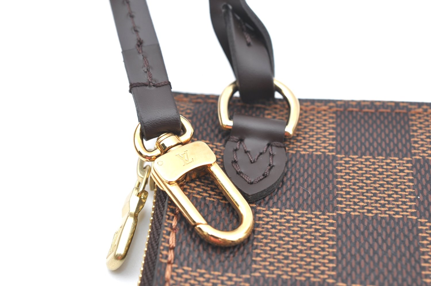 Authentic Louis Vuitton Damier Neverfull Pouch Purse Clutch Bag LV K4391