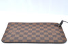 Authentic Louis Vuitton Damier Neverfull Pouch Purse Clutch Bag LV K4391