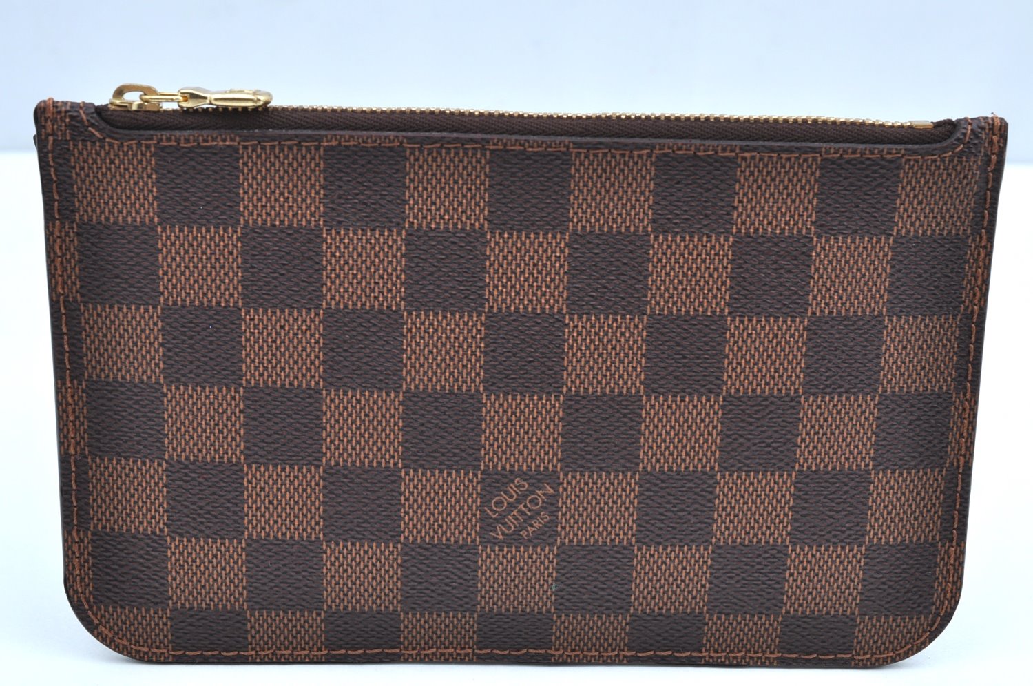 Authentic Louis Vuitton Damier Neverfull Pouch Purse Clutch Bag LV K4393