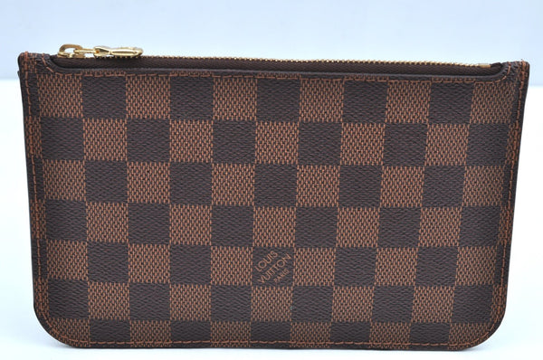 Authentic Louis Vuitton Damier Neverfull Pouch Purse Clutch Bag LV K4393