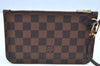 Authentic Louis Vuitton Damier Neverfull Pouch Purse Clutch Bag LV K4393