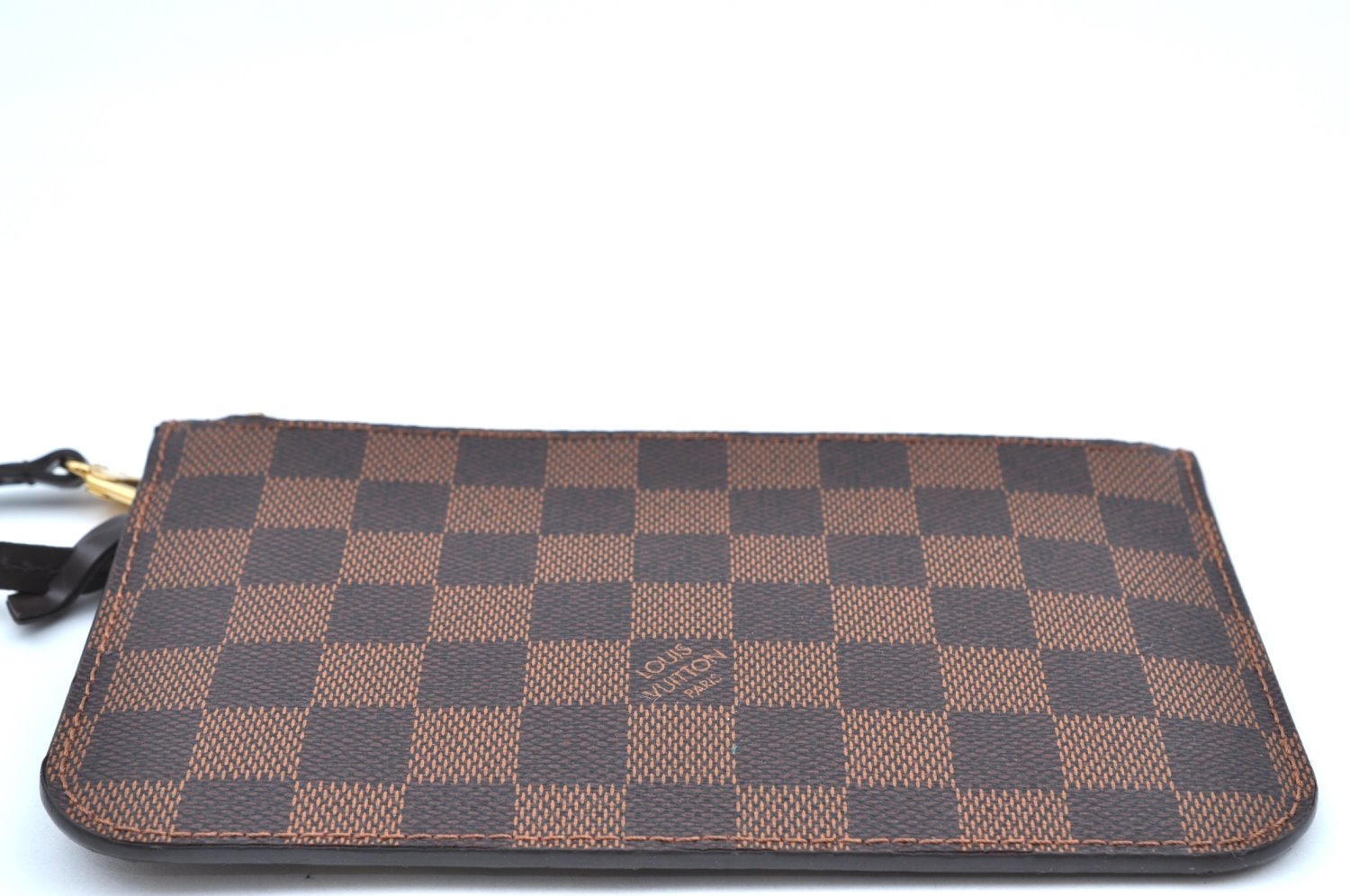 Authentic Louis Vuitton Damier Neverfull Pouch Purse Clutch Bag LV K4393