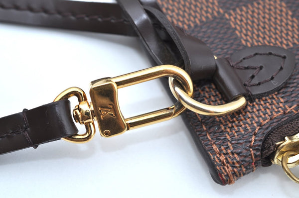 Authentic Louis Vuitton Damier Neverfull Pouch Purse Clutch Bag LV K4393