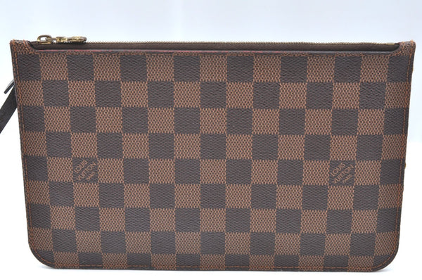 Authentic Louis Vuitton Damier Neverfull Pouch Purse Clutch Bag LV K4395