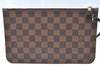 Authentic Louis Vuitton Damier Neverfull Pouch Purse Clutch Bag LV K4395