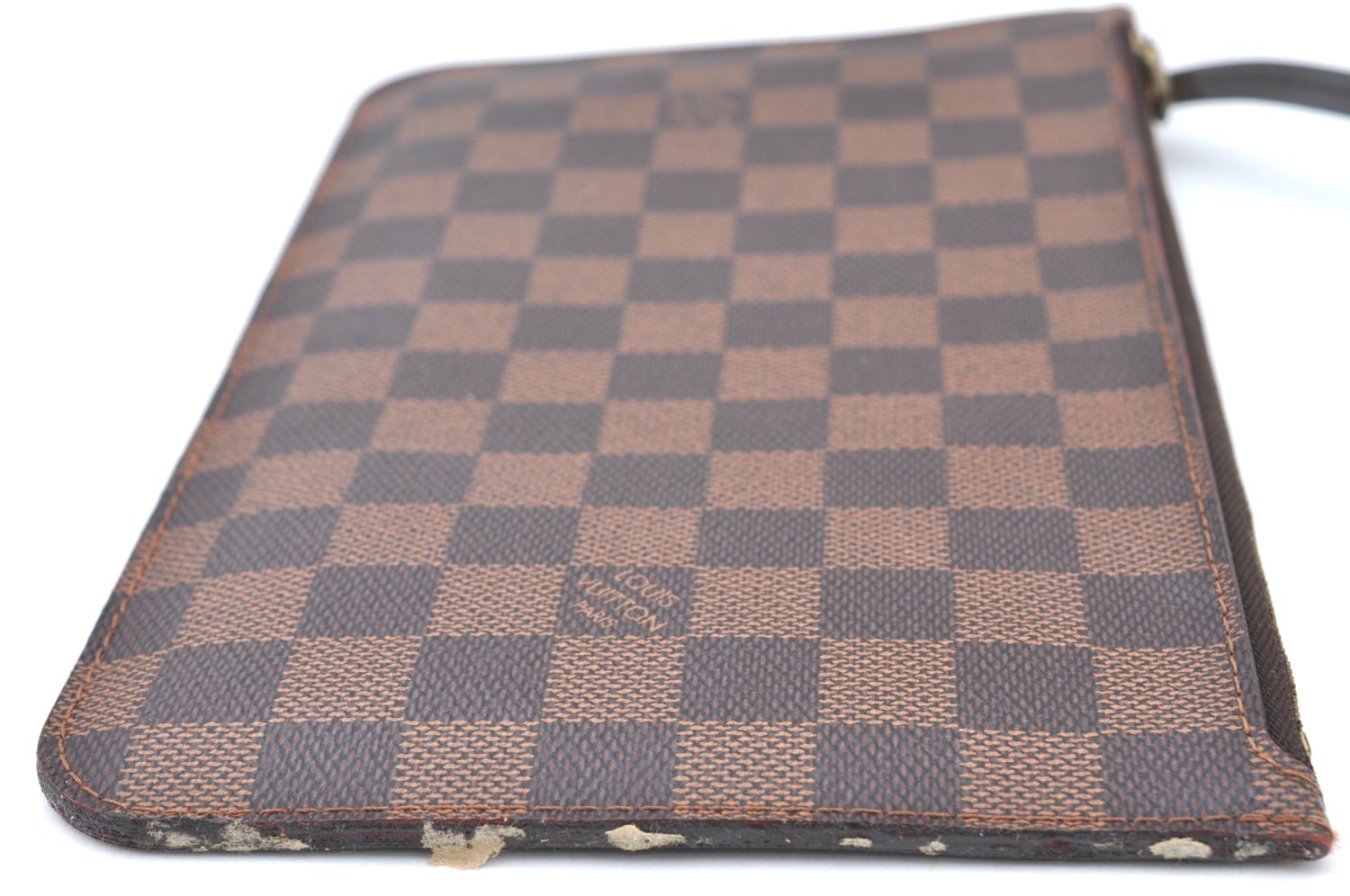 Authentic Louis Vuitton Damier Neverfull Pouch Purse Clutch Bag LV K4395