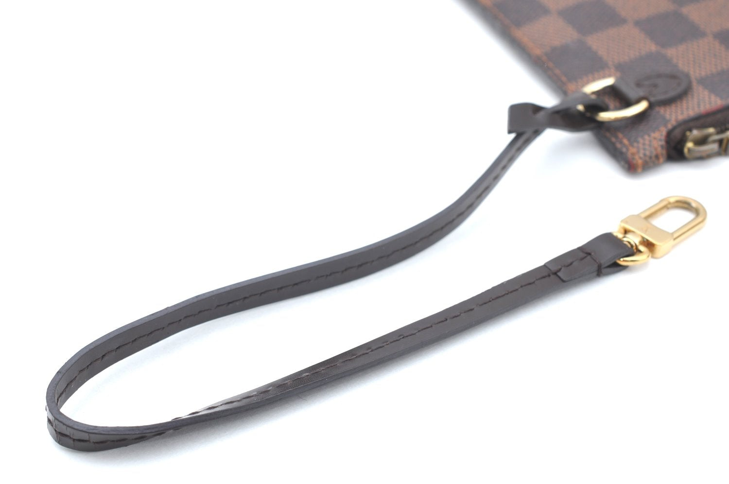 Authentic Louis Vuitton Damier Neverfull Pouch Purse Clutch Bag LV K4395