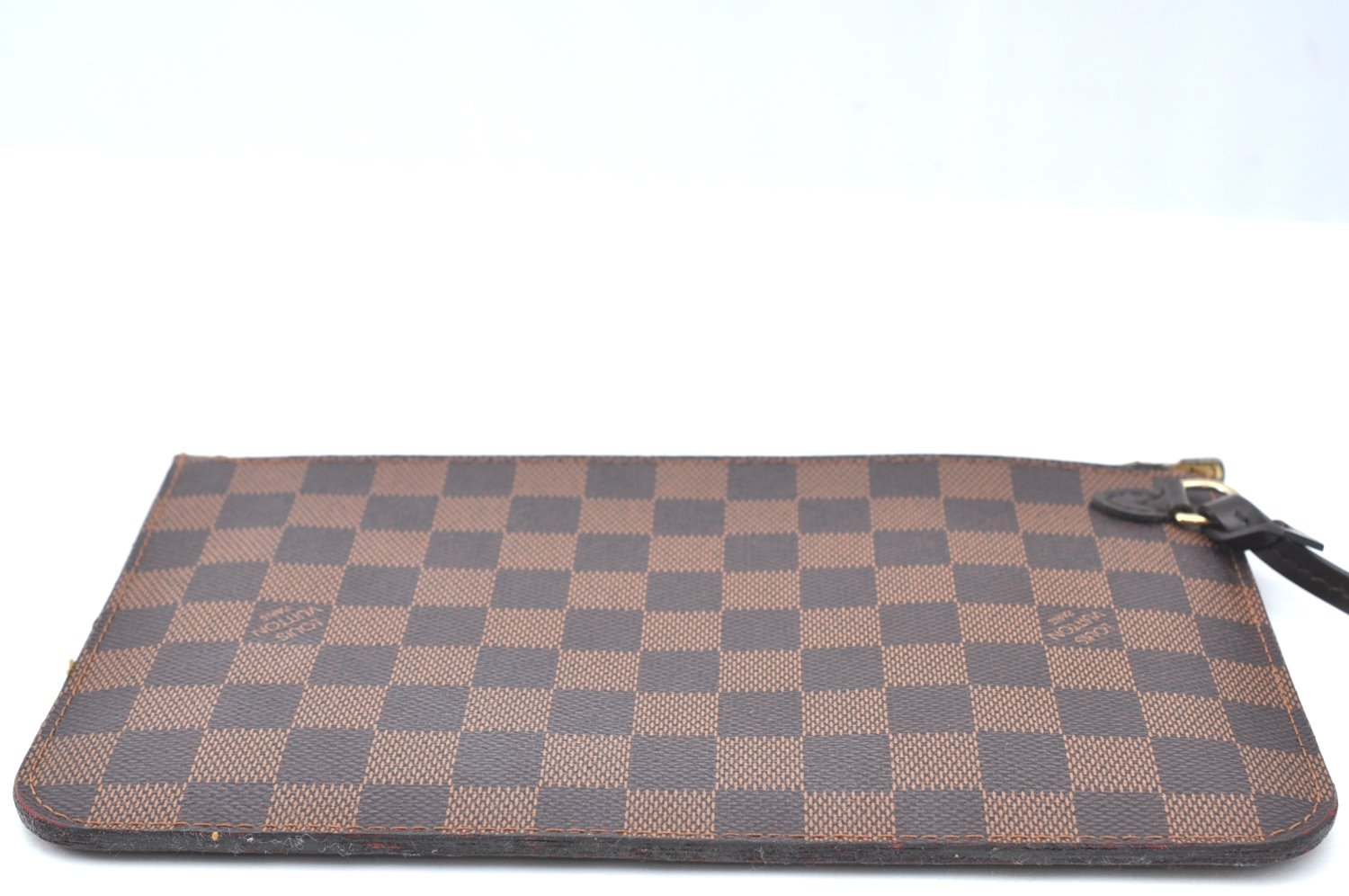 Authentic Louis Vuitton Damier Neverfull Pouch Purse Clutch Bag LV K4395