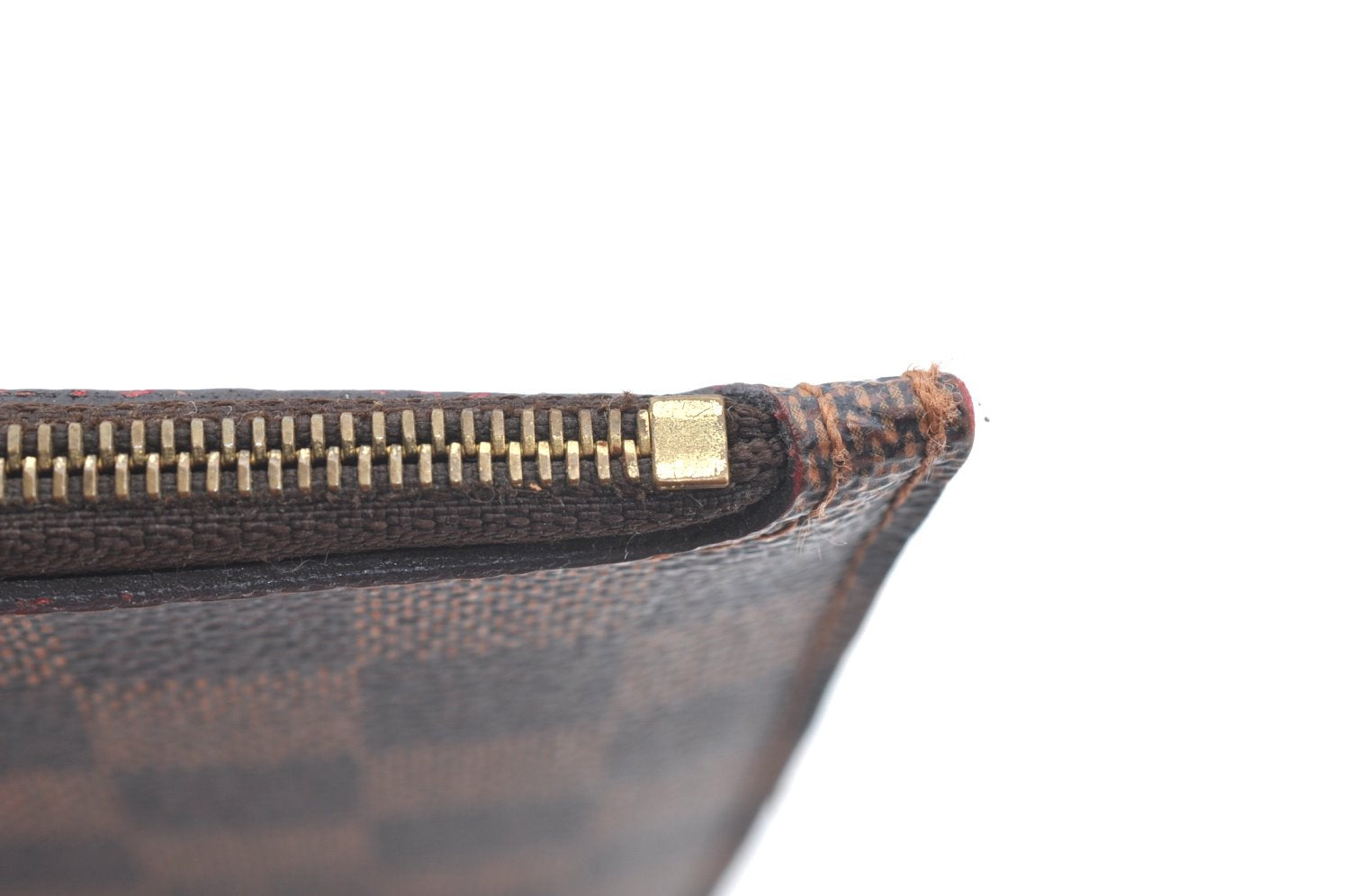 Authentic Louis Vuitton Damier Neverfull Pouch Purse Clutch Bag LV K4395