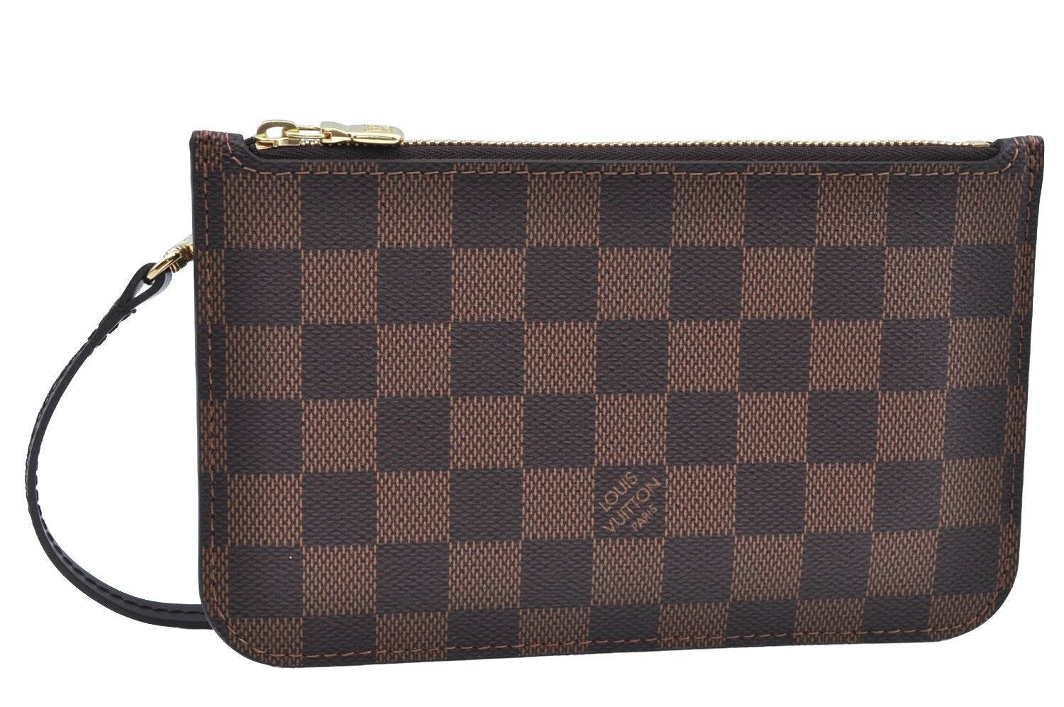 Authentic Louis Vuitton Damier Neverfull Pouch Purse Clutch Bag LV K4396