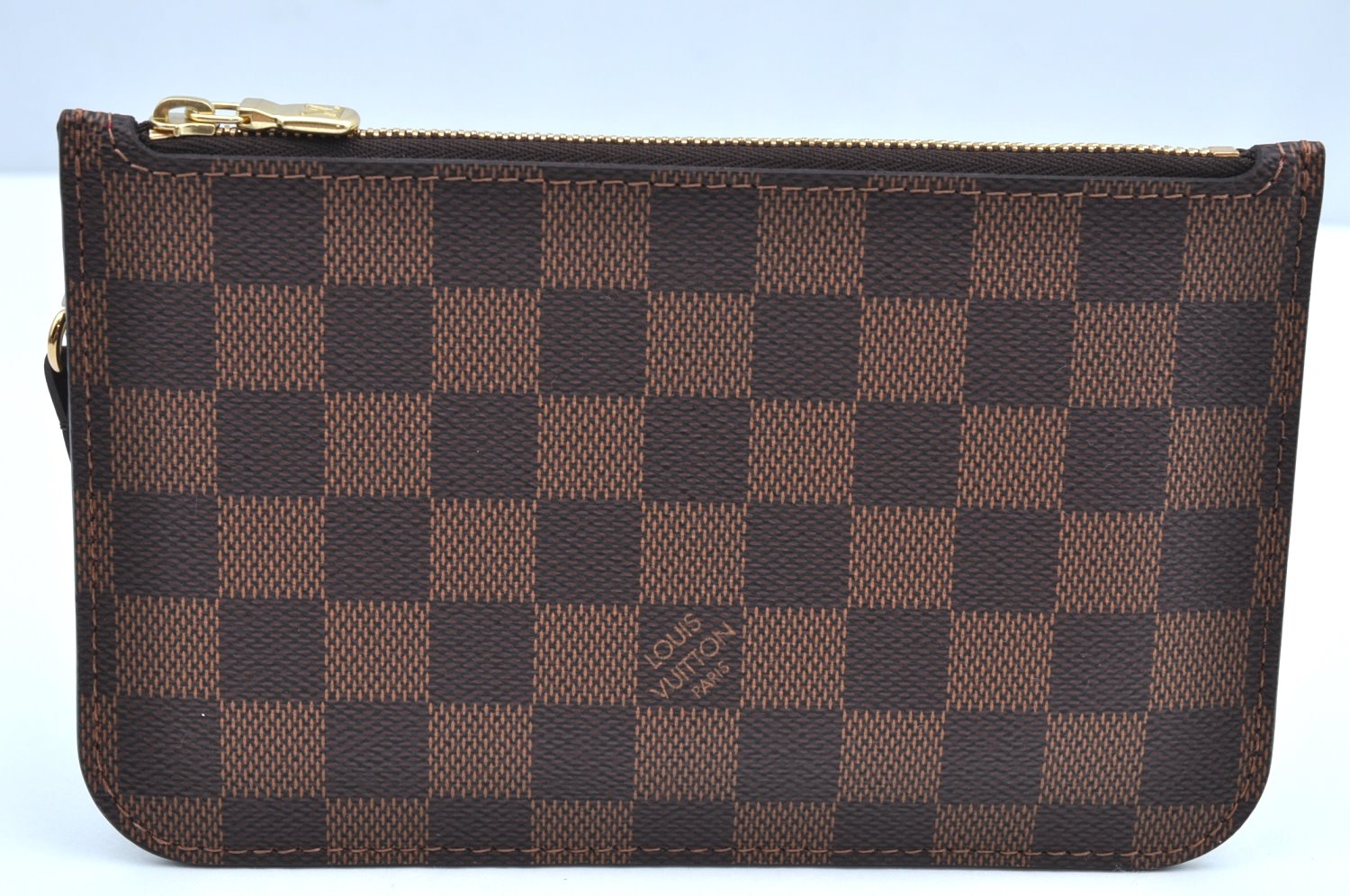 Authentic Louis Vuitton Damier Neverfull Pouch Purse Clutch Bag LV K4396
