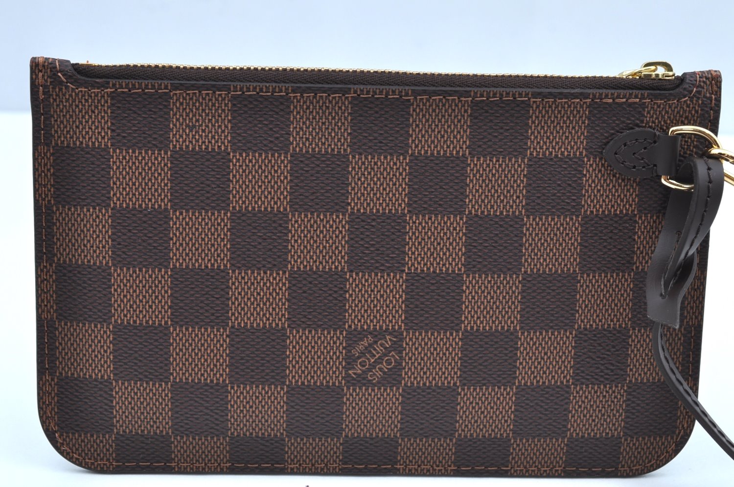 Authentic Louis Vuitton Damier Neverfull Pouch Purse Clutch Bag LV K4396