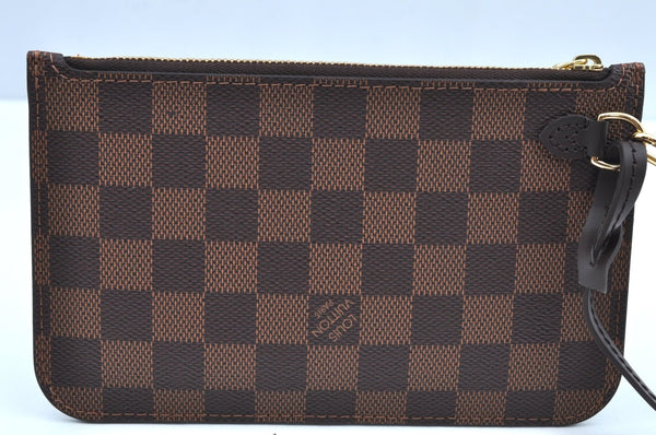 Authentic Louis Vuitton Damier Neverfull Pouch Purse Clutch Bag LV K4396