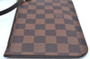 Authentic Louis Vuitton Damier Neverfull Pouch Purse Clutch Bag LV K4396