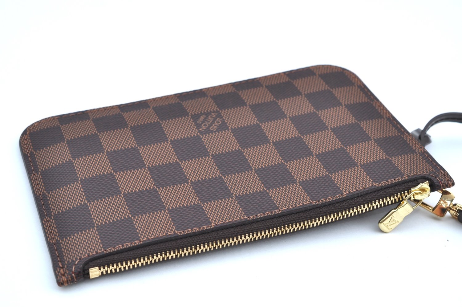 Authentic Louis Vuitton Damier Neverfull Pouch Purse Clutch Bag LV K4396
