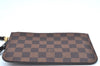 Authentic Louis Vuitton Damier Neverfull Pouch Purse Clutch Bag LV K4396