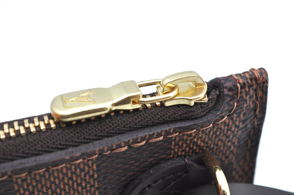 Authentic Louis Vuitton Damier Neverfull Pouch Purse Clutch Bag LV K4396