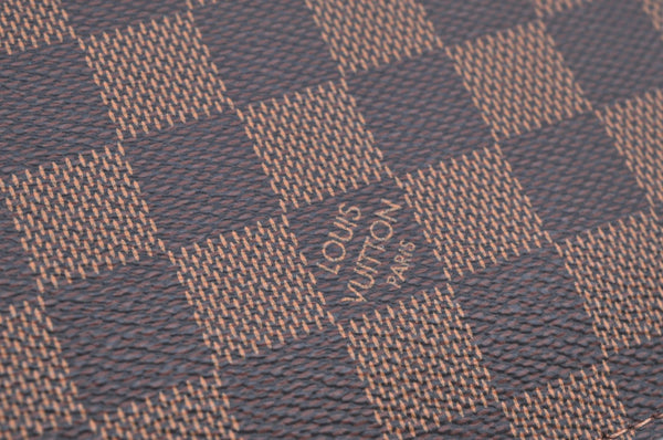 Authentic Louis Vuitton Damier Neverfull Pouch Purse Clutch Bag LV K4396