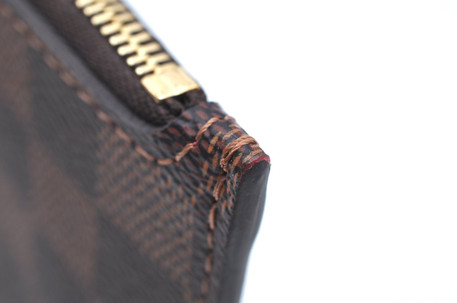 Authentic Louis Vuitton Damier Neverfull Pouch Purse Clutch Bag LV K4396