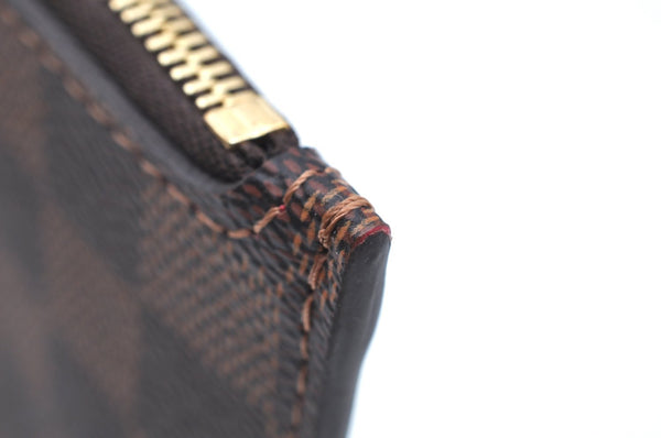 Authentic Louis Vuitton Damier Neverfull Pouch Purse Clutch Bag LV K4396
