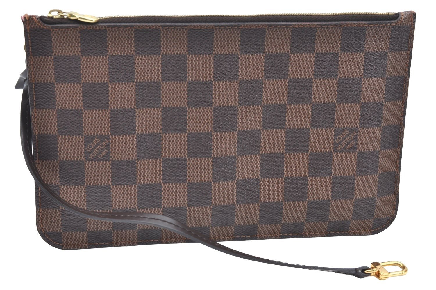 Authentic Louis Vuitton Damier Neverfull Pouch Purse Clutch Bag LV K4397